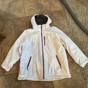 ZeroXposur White Jacket with Purple Logo